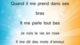 edith piaf la vie en rose parole lyric [upl. by Eelsnia702]