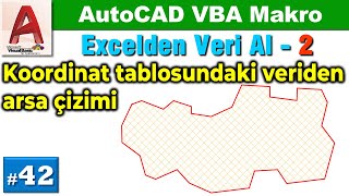 AutoCAD VBA 42 Excelden veri al2 [upl. by Atirahc]