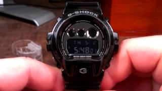 DW6900NB1 Glossy Black and Chrome Casio GShock Watch Review [upl. by Bronk]