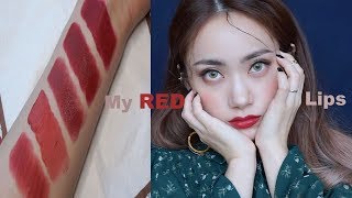 웜톤쿨톤 다 드루와요💄레드립추천My RED LipsticksLilac라일락 [upl. by Kat]