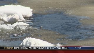 Peshtigo River reaches flood stage in Marinette County [upl. by Ecnirp]