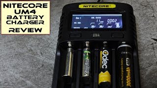 Nitecore UM4 Battery Charger Review [upl. by Enilesoj]