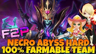 F2P NECRO ABYSS HARD  100 FARMABLE BEGINNER TEAM  SUMMONERS WAR [upl. by Vokaay]