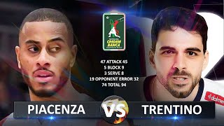 Piacenza vs Trentino  Italian Volleyball SuperLega 20232024 [upl. by Ellenet815]