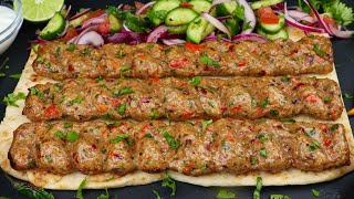 NEW Turkish Kebab With Special Seasoning Turkish Chicken Adana Kebab Recipe With Homemade SKEWERS [upl. by Omissam]