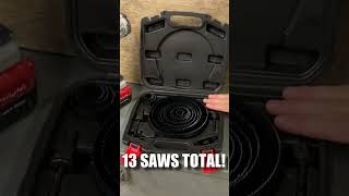 AWESOME Hole Saw Kit 13 Different Sizes tools holesaw shorts [upl. by Duwe]