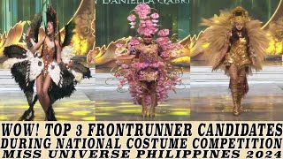 WOW TOP 3 CANDIDATES STANDOUT DURING NATIONAL COSTUME COMPETITION MISS UNIVERSE PHILIPPINES 2024 [upl. by Elgar]