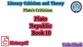 Plato Republic  Platos criticism in Republic book 10 [upl. by Pratt]