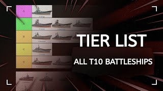 WOWS ALL T10 Battleships Ranked  Tier List [upl. by Starobin444]