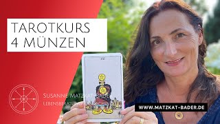 Tarotkarten lernen Die Bedeutung der Wochenkarte 4 Münzen in der Beziehung  Klammern und Lösungen [upl. by Wurster]