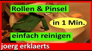 Malerrolle und Pinsel reinigen einfach und schnell Tipps amp Tricks Tutorial Nr 148 [upl. by Avert]