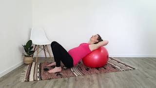 Pilates prénatal avec swiss ball  34 renfo étirements  Sabine Boiselle [upl. by Quince]