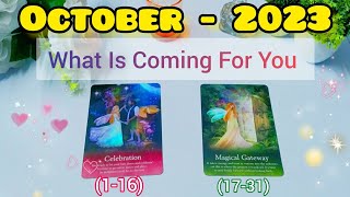 Prediction For October 2023  ❣️LoveCareerHealthEvents ✨Tarot Card Reading [upl. by Buatti]