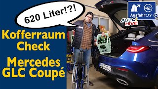 KofferraumCheck MercedesBenz GLC Coupé  was passt in den Kofferraum Fahrrad Leiter Koffer [upl. by Funk]