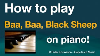 Easy piano songs for beginners  Baa Baa Black Sheep  PDF notes [upl. by Oribel]