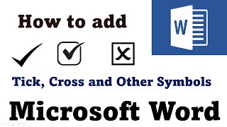 How to Insert Checkmarks or tick Symbol in Microsoft Word [upl. by Ybeloc492]