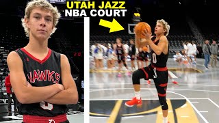 HIGH SCHOOL BASKETBALL GAME on the UTAH JAZZ NBA COURT 🏀 [upl. by Abell]