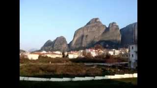 Kalambaka Greece The View From Divani meteora Room 358 MOV05109MPG [upl. by Anihsat]