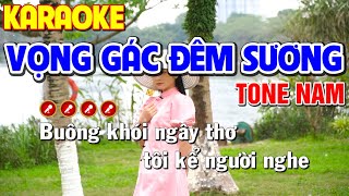 ✔ VỌNG GÁC ĐÊM SƯƠNG ❖ Karaoke Nhạc Sống Bolero Tone Nam  PHỐI HAY  ► Tình Trần Organ [upl. by Omocaig]