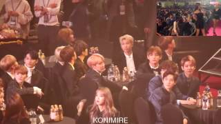 170119 EXO amp BTS reaction to MAMAMOO Youre The Best  Décalcomanie  Seoul Music Awards [upl. by Viviene]