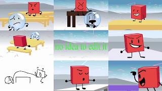 9 BFDI Bubble and Blocky Animations played at once [upl. by Arbe]