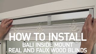 How to Install Bali® Real Wood and Faux Wood Blinds  Inside Mount [upl. by Eelegna]