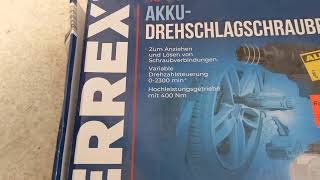 ferrex Akku 40v Dreh Schlagschrauber Aldi 2021 [upl. by Norod]