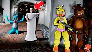 CAN THE ANIMATRONICS HIDE FROM BUFF GRANNY GTA 5 Mods FNAF RedHatter [upl. by Beaner]