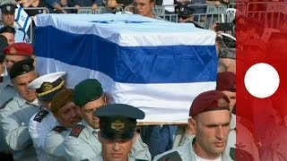 Ariel Sharon funeral Video of burial ceremony at family farm [upl. by Lyret269]