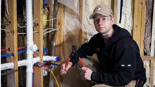 How To Plumb a Bathroom With One Vent Two Sinks Toilet and Tubshower [upl. by Auberon]