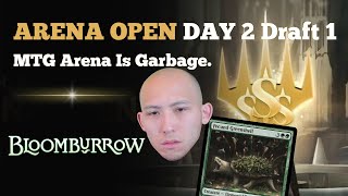 MTG Arena Is Garbage  Arena Open Day 2 Draft 1  Bloomburrow Draft  MTG Arena [upl. by Elaen541]