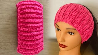 Crochet 3 in 1 ear warmer  neck warmer headband  easy headband pattern [upl. by Vernice473]