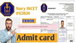 Navy INET 012024 Admit Card Released  How to Download  StepbyStep Guide [upl. by Mace68]