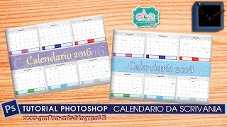 CALENDARIO 2016 da scrivania  Photoshop Tut 98 [upl. by Nossah]