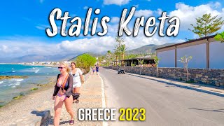 Stalis Crete walking tour in 4k Kreta Greece 2023 [upl. by Smallman]