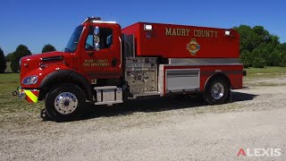 MAURY COUNTY FIRE DEPARTMENT  ALEXIS 2000 GALLON HAWK TANKER 2539  COLUMBIA TENNESSEE [upl. by Acinorev]