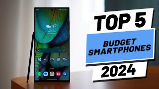 Top 5 BEST Budget Smartphones in 2024 [upl. by Ciredor132]