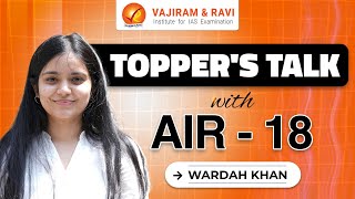 Wardah Khan AIR 18  UPSC Topper 2023  GS Classroom Student  UPSC Result 2023  Vajiram amp Ravi [upl. by Whitver993]