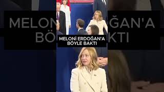 İtalya Başbakanı Meloni Erdoğana böyle baktı [upl. by Belshin]