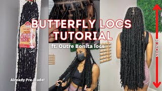 EASY Butterfly Locs Tutorial  Best Knotless Crochet Locs  ft Outre Bonita Locs 30quot [upl. by Tris]