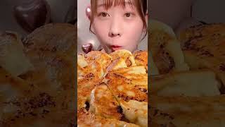 Gyoza dumplings mukbang miyuasmr mukbang trending food viralvideo asmr chicken [upl. by Diarmuid508]