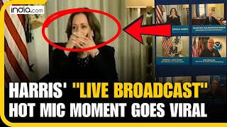 It’s a Live Broadcast Kamala Harris Hot Mic Slip During Hurricane Briefing Goes Viral [upl. by Rustie]