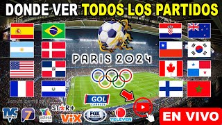 Donde ver Fútbol de los Juegos Olímpicos París 2024 en vivo TODOS los PARTIDOS como ver Olimpiadas [upl. by Pazice]