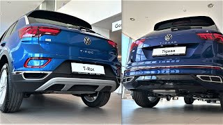 New Volkswagen TROC 2023 vs New Volkswagen TIGUAN 2023  Exterior comparison [upl. by Nwahsauq]