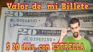 BILLETE CON ESTRELLA DE 20 DLLS DEL BANCO [upl. by Nawiat]