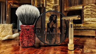 💈 Savon Mystere  Fabiosa ASA 30 💈 Merkur 34g 💈 Craven Barberia Tuxedo 27mm [upl. by Senzer]