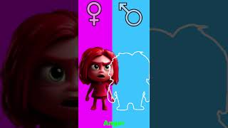 Inside out 2 Gender Swap outlines meme shorts [upl. by Yllier]