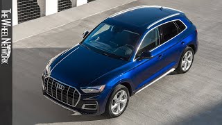 2021 Audi Q5 45 TFSI quattro  Navarra Blue Metallic  Driving Interior Exterior US Spec [upl. by Burra113]