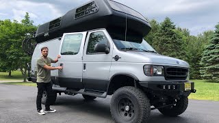 MEGA VANLIFE TOUR  4x4 Overland Off Road Airstream B190 Ujoint RV Conversion Motor Home [upl. by Aihsakal]