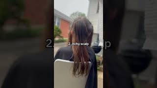 Symptom of head lice l itchy scalp l lice removal service explore hairtok hair lice [upl. by Kenlay469]